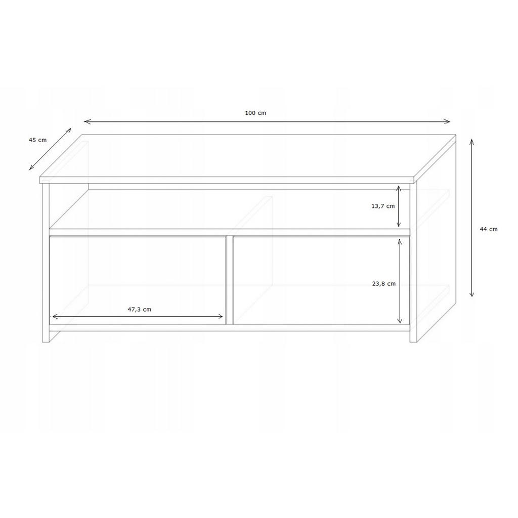 Thumbnail - Matkam Möbel Fernsehkommode, Eiche Artisan, Holzwerkstoff, 100x44x45 cm, Wohnzimmer, Wohnwände, Lowboards, Lowboards ste...