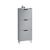 SCHUHSCHRANK Grau - Grau, Holzwerkstoff/Metall (50/129/19cm) - SoBuy