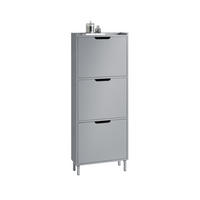 SCHUHSCHRANK Grau - Grau, Holzwerkstoff/Metall (50/129/19cm) - SoBuy