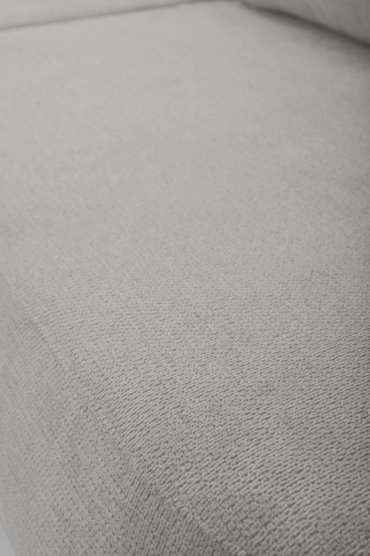 ECKSOFA AMICO L-S Hellgrau Geflochtener Stoff mit Schlaffunktion - Hellgrau, Holz (248/174cm) - MASSENO