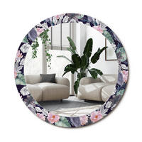 SPIEGEL Rund Ø 80 cm mit Aufdruck - Multicolor, Glas (80/80/0.4cm) - Wallfluent