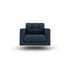 SESSEL Mamaia aus strukturiertem Stoff blau - Blau, Textil (92/75/87cm) - Micadoni