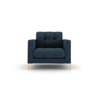 SESSEL Mamaia aus strukturiertem Stoff blau - Blau, Textil (92/75/87cm) - Micadoni