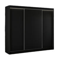 SCHRANK Schwarz BERGO Schiebetür 250 cm - Schwarz, Holzwerkstoff (250/215/61cm) - Sepro Meble