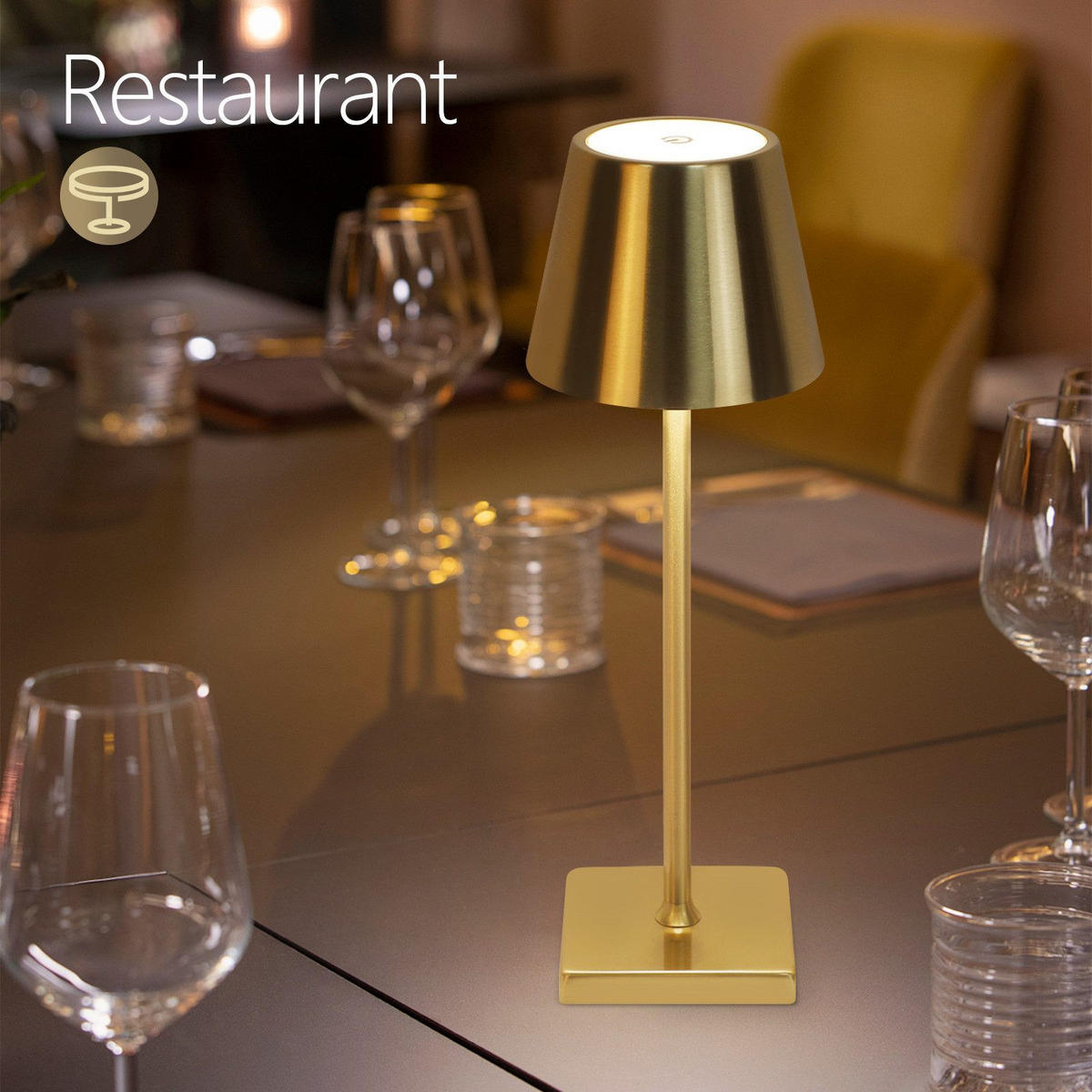 TISCHLAMPE Helligthos 11.9/10.0/35.5 cm - Goldfarben, Metall (35.5/11.9/10cm) - ZMH