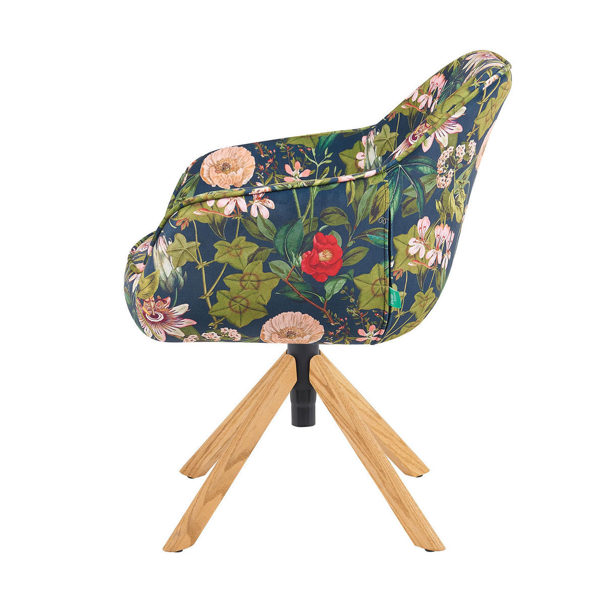 BÜROSTUHL Mika-Olea - Honigeiche/Multicolor, Eichenholz/Holz (60/83/61cm) - DUBI Möbel