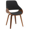 ESSZIMMERSTUHL Stoff walnuss/schwarz - Walnussfarben/Schwarz, Holz/Textil (52/86/54cm) - CLP