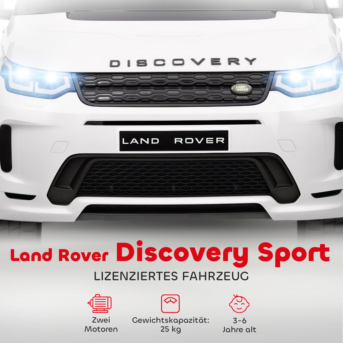 KINDER Elektroauto 12V Kinderauto mit 2,4G Fernbedienung, Musik, 3-5 km/h - Weiß, Kunststoff (106/65.5/51cm) - AIYAPLAY