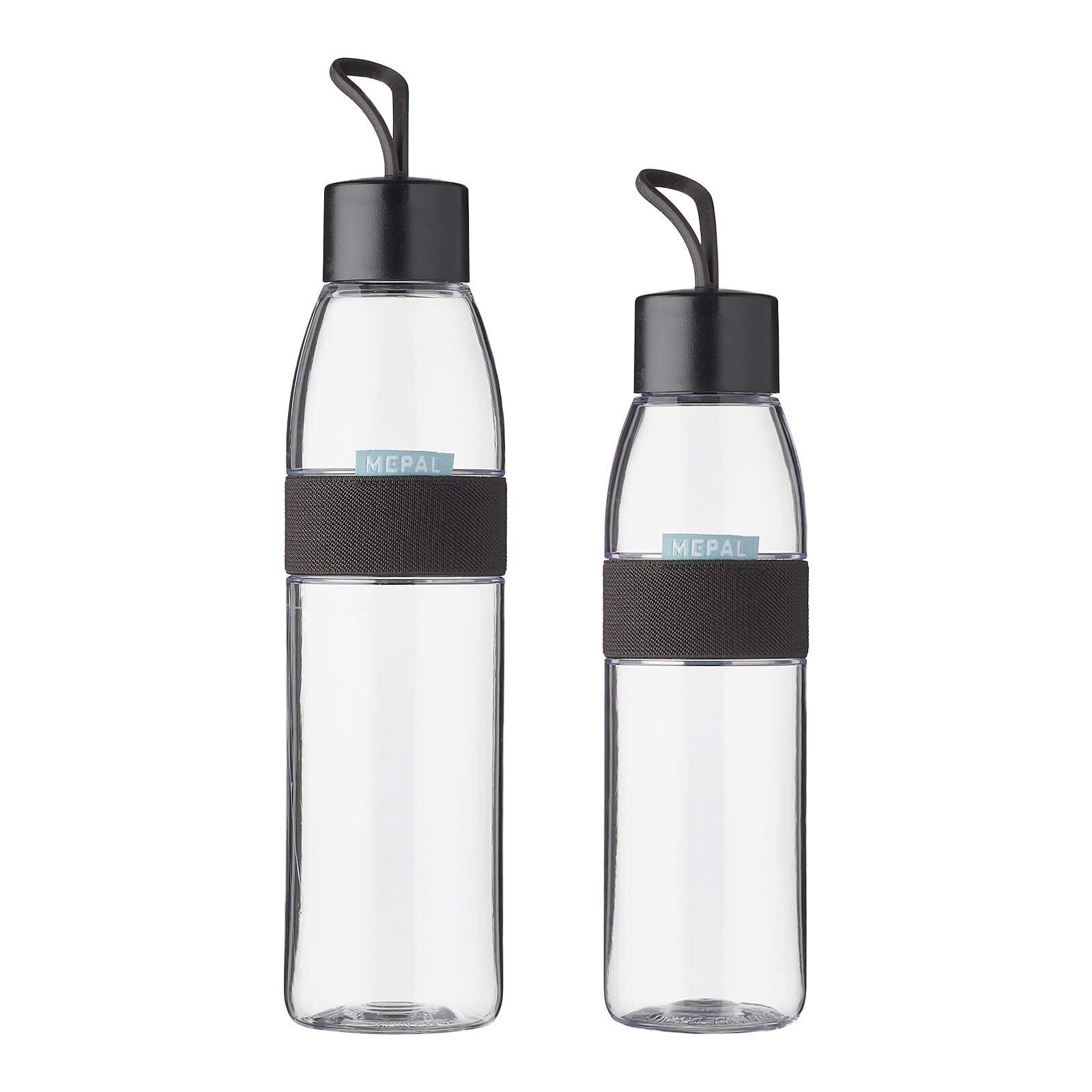 TRINKFLASCHEN ELLIPSE Nordic Black 500 ml & 700 ml 2er Set - Schwarz, Kunststoff (0.7L) - Mepal