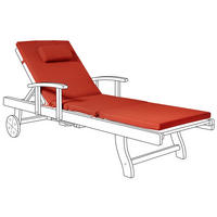 Liegenauflage Rot 58/189 cm Toscana/Java/Amantea Premium - Rot, Textil (189/5/58cm) - Beliani