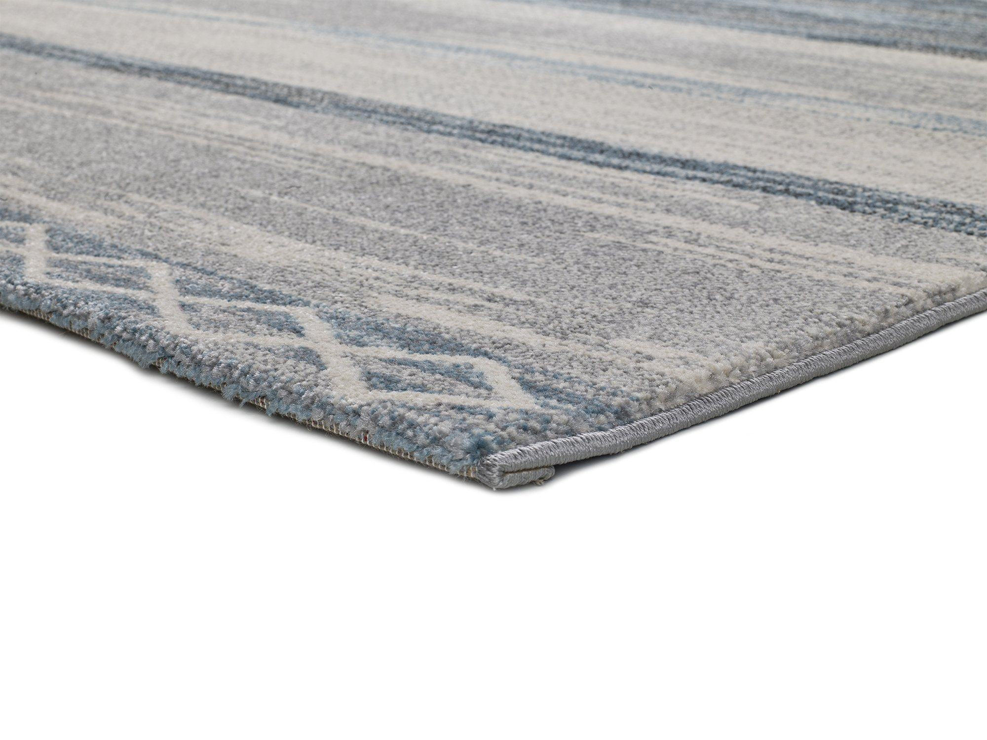 WEBTEPPICH Grau Dreams 140/200 cm - Blau/Grau, Naturmaterialien/Textil (140/200cm) - Atticgo