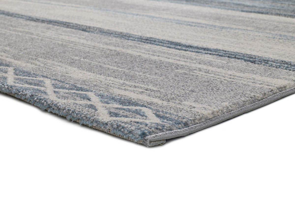 WEBTEPPICH Grau Dreams 140/200 cm - Blau/Grau, Naturmaterialien/Textil (140/200cm) - Atticgo