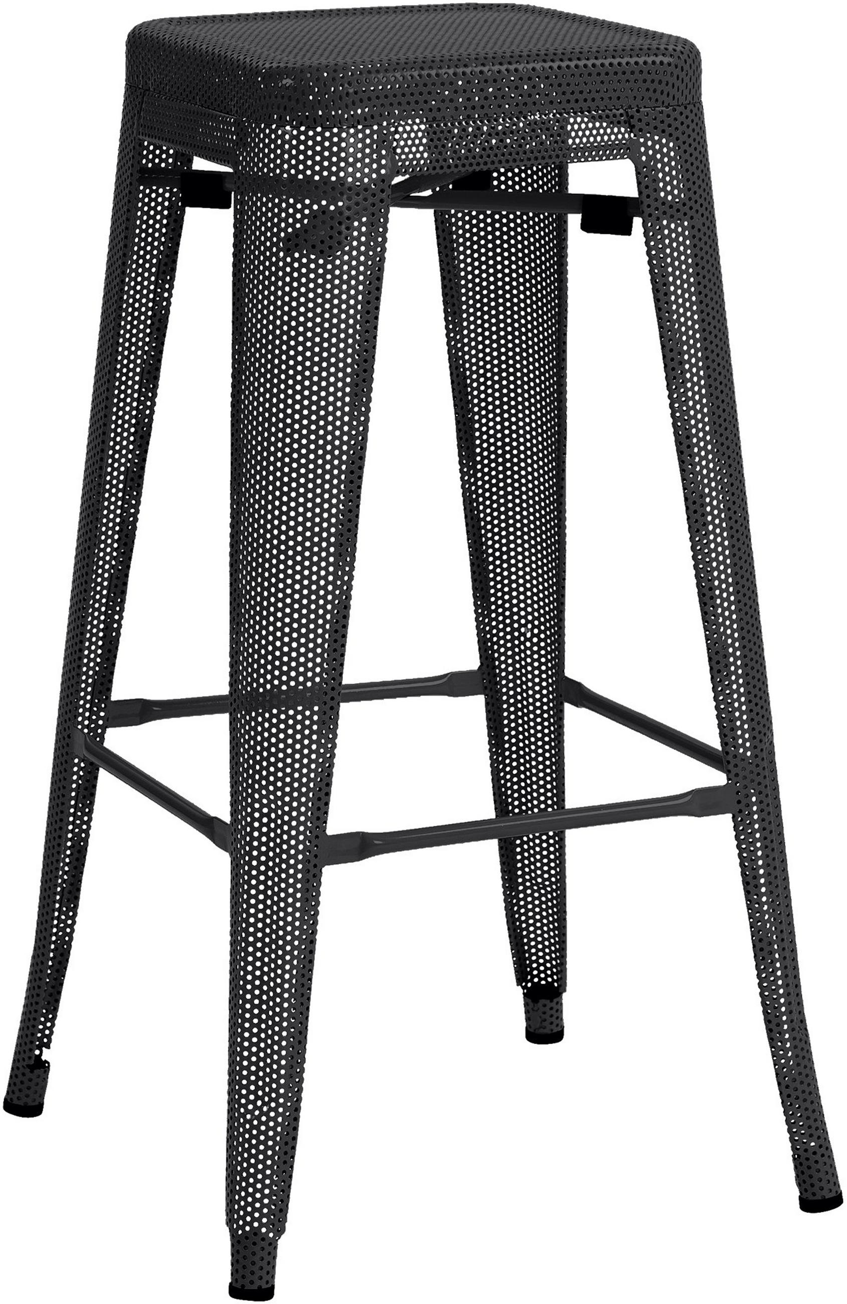 BARHOCKER Fluton schwarz - Schwarz, Kunststoff/Metall (43/77/43cm) - TPFLiving