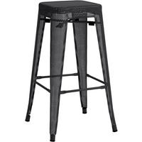 BARHOCKER Fluton schwarz - Schwarz, Kunststoff/Metall (43/77/43cm) - TPFLiving