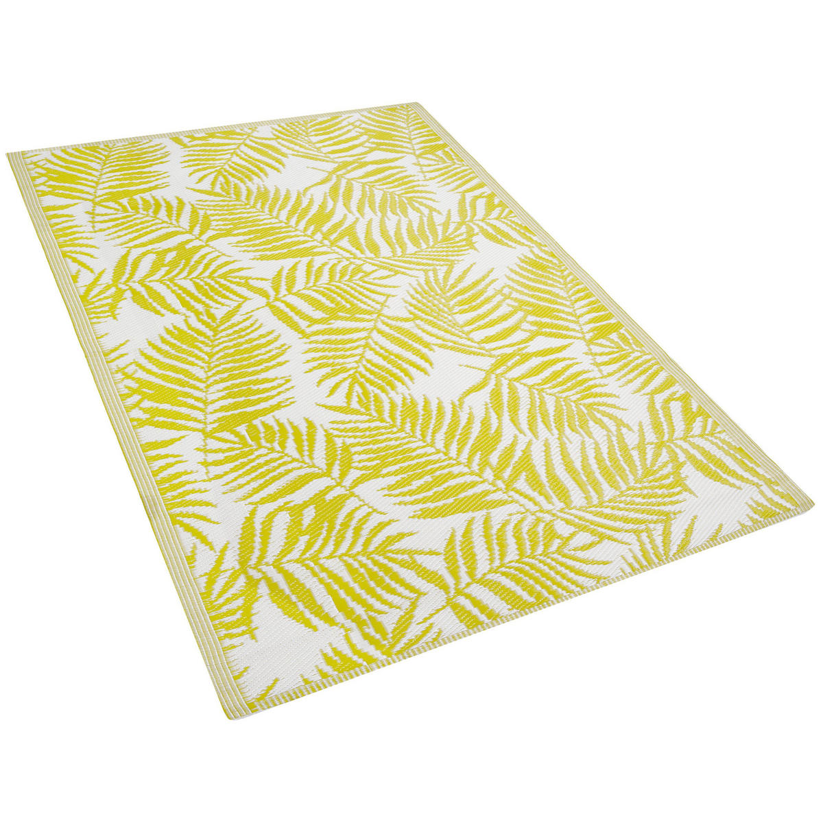 OUTDOOR-TEPPICH Kota 180/120 cm - Gelb, Kunststoff (120/180cm) - Beliani