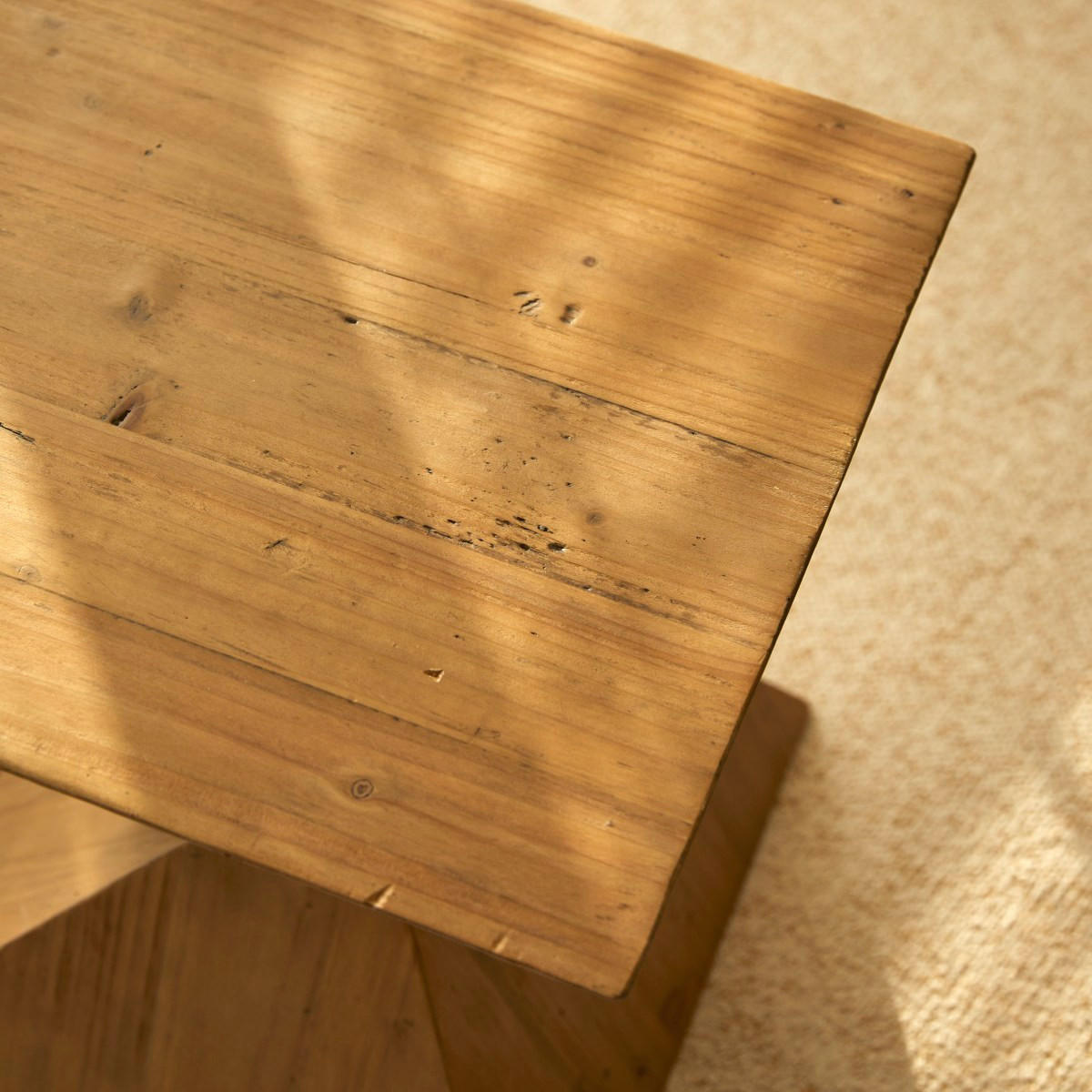 BEISTELLTISCH Pio Natur aus Pinie - Naturfarben, Holz (47/47/51cm) - Tikamoon