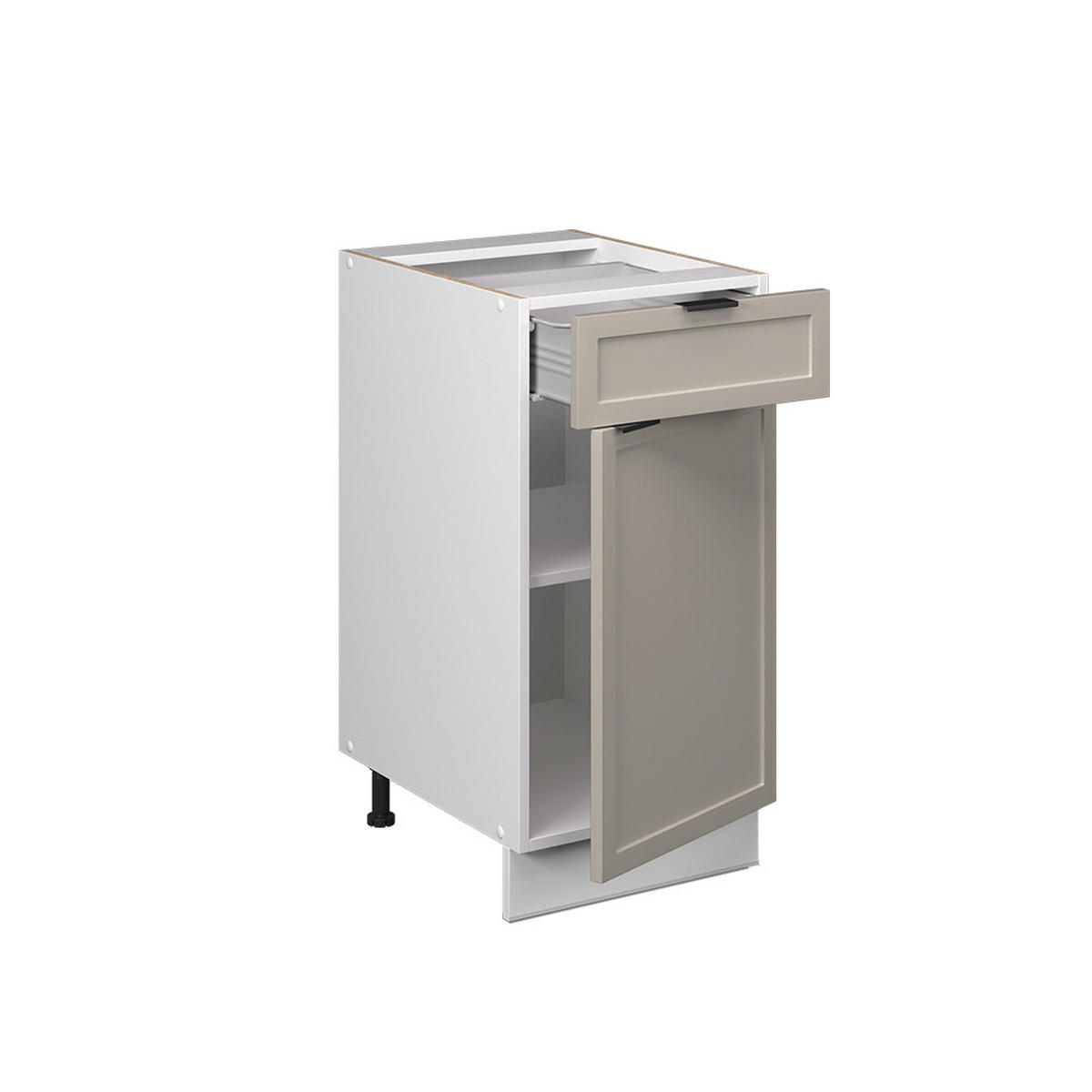KÜCHENUNTERSCHRANK Fame-Line GrauBeige 40 cm, AP Anthrazit - Greige/Weiß, Holzwerkstoff (40/82/60cm) - Vicco