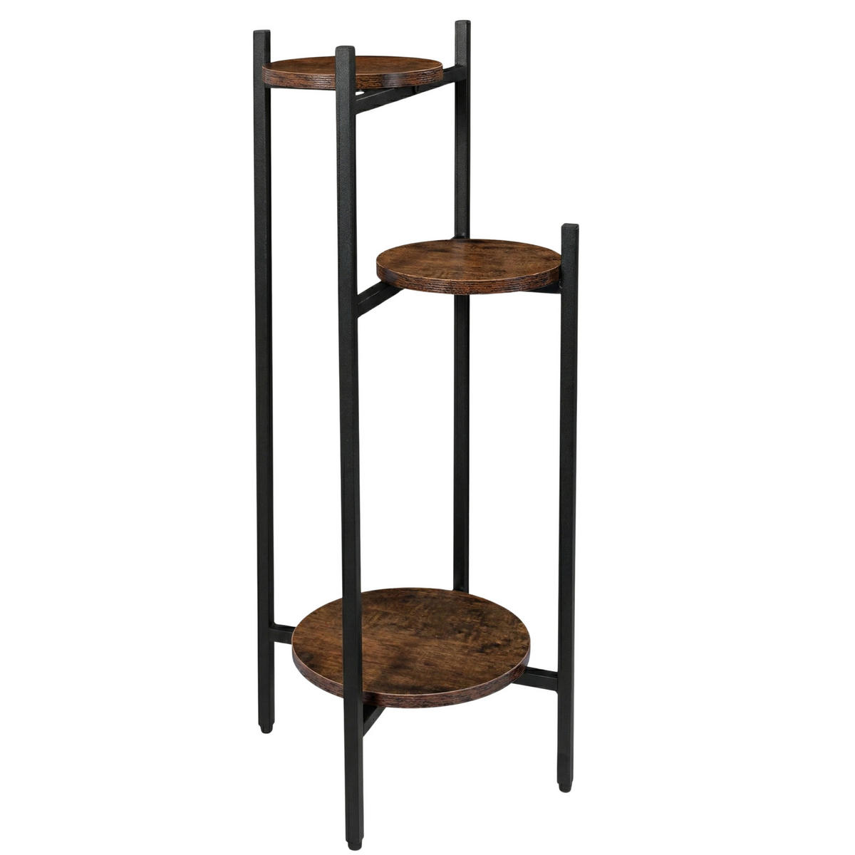 BLUMENSTELE Stem 33/80,5 cm 3 Blumen - Braun, Holzwerkstoff (33/80.5/33cm) - EDENIA
