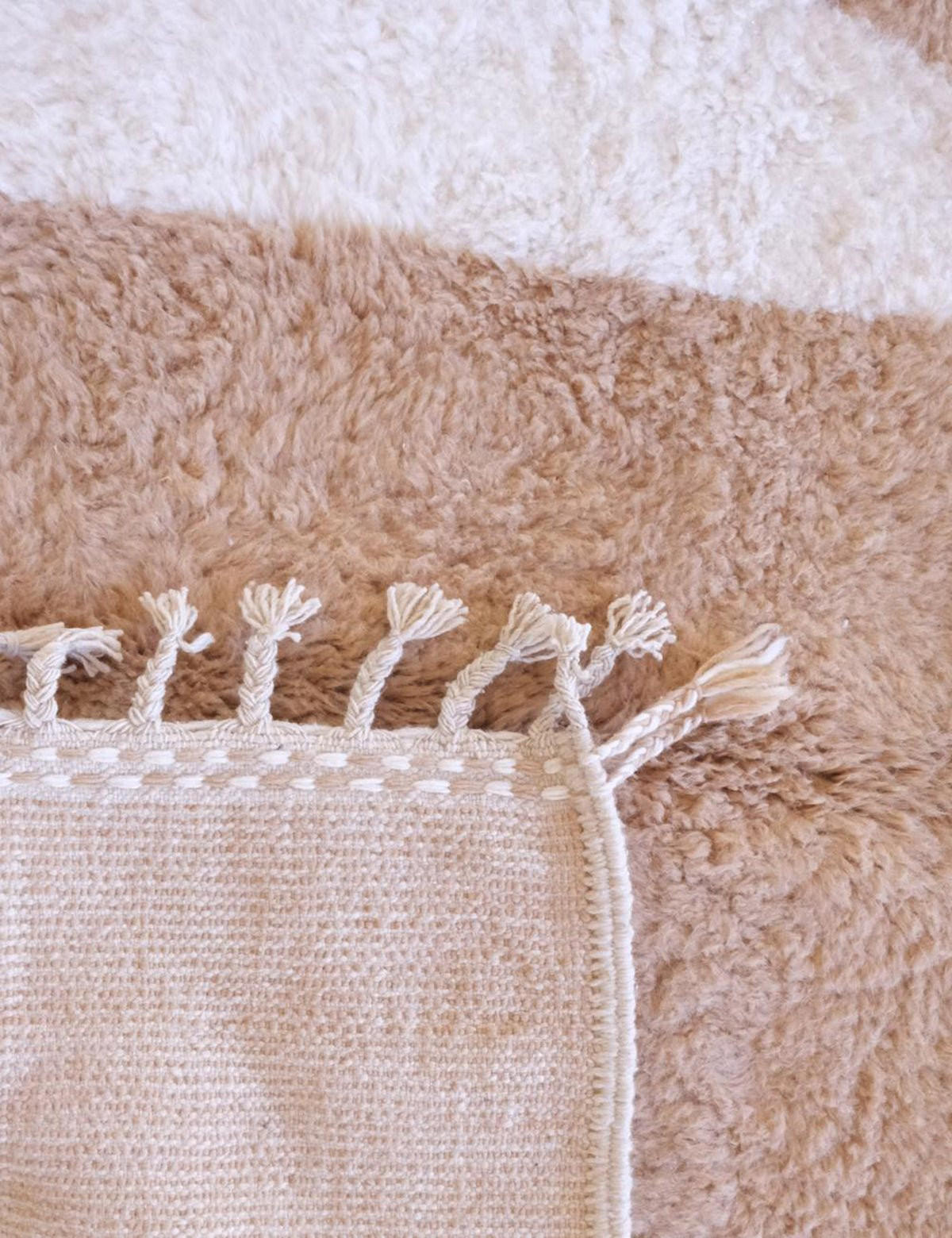 BERBERTEPPICH Ethno schlicht Wolle 165x 267 cm - Braun, Naturmaterialien (165/267cm) - AFK Living