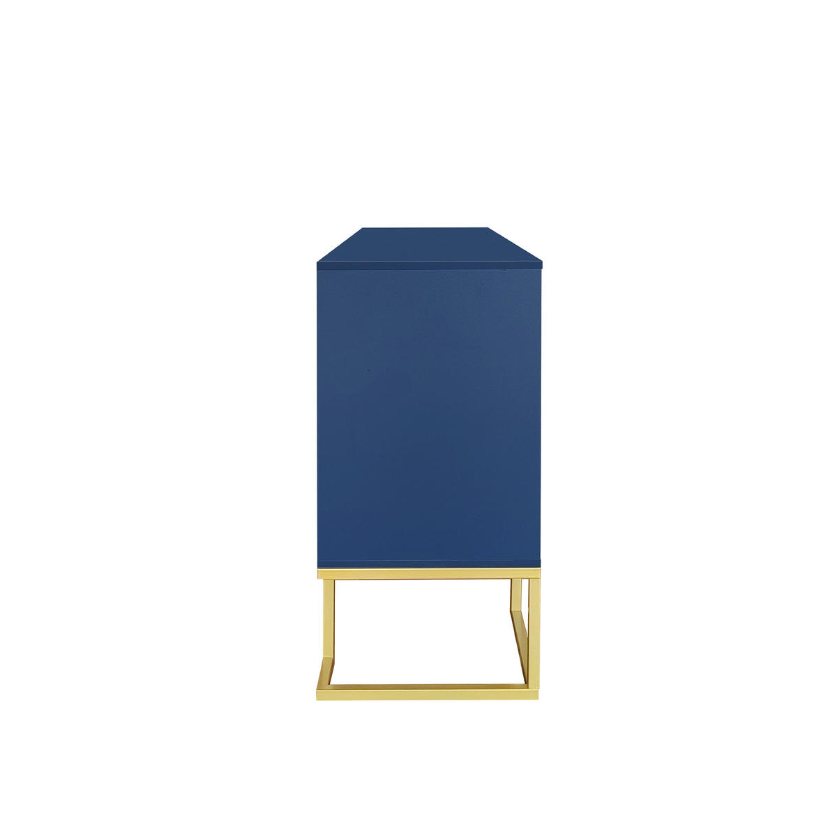 SIDEBOARD DE-38281 3 Türen mit verstellbaren Regalen Navyblau - Blau, Holzwerkstoff (138/80.5/40cm) - ComfortXL