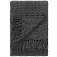 BAUMWOLLDECKE Amalia Dunkelgrau 125x150 cm - Dunkelgrau, Textil (125/150cm) - benuta Pure