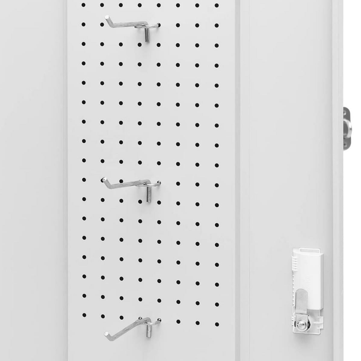 SATTELSCHRANK Hellgrau 53/53/140 Cm Stahl - Grau, Metall (53/140/53cm) - vidaXL