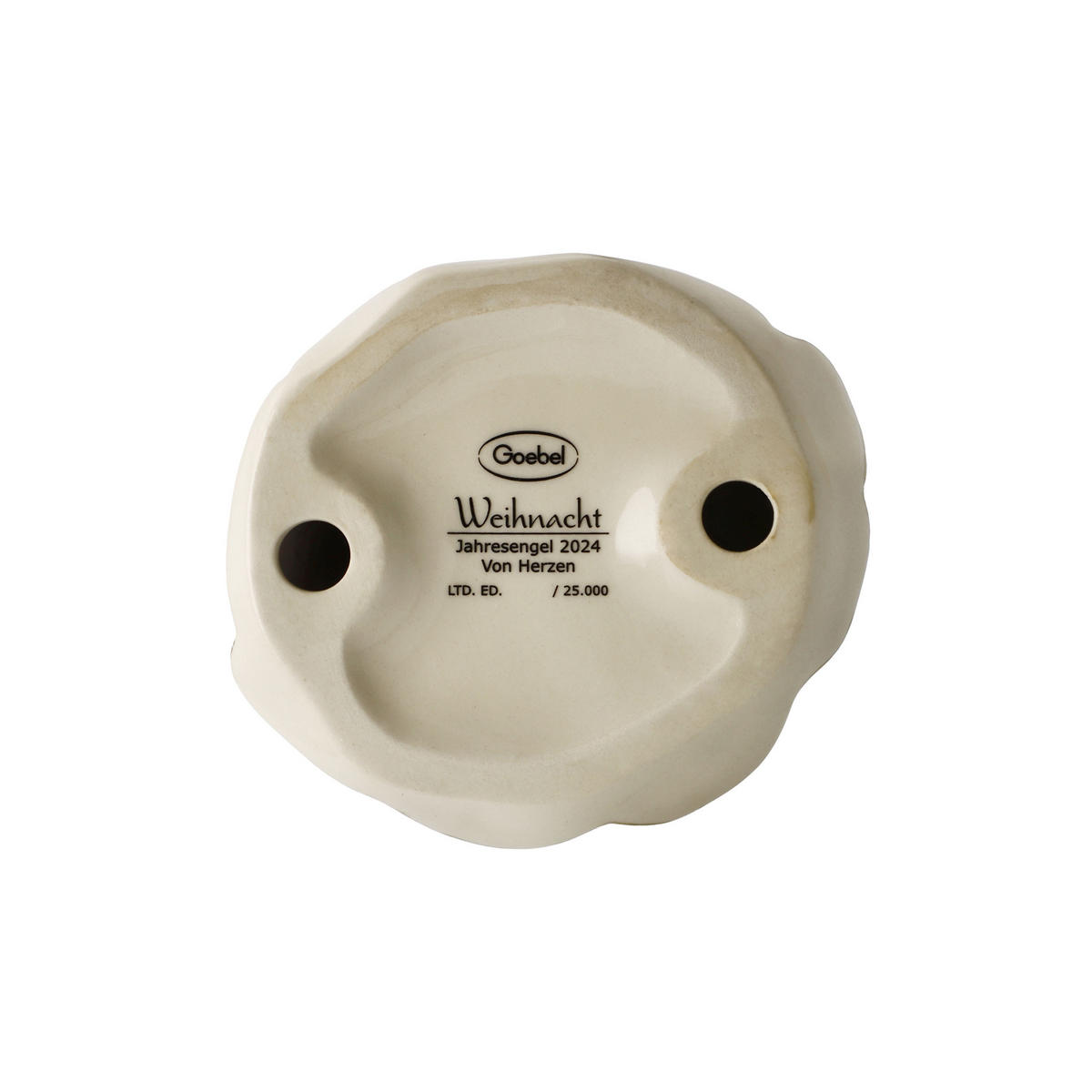 ENGELFIGUR Jahresengel 2024, Steingut, Walnuss, Limited Edition - Braun, Keramik (7.5/16/8.5cm) - Goebel