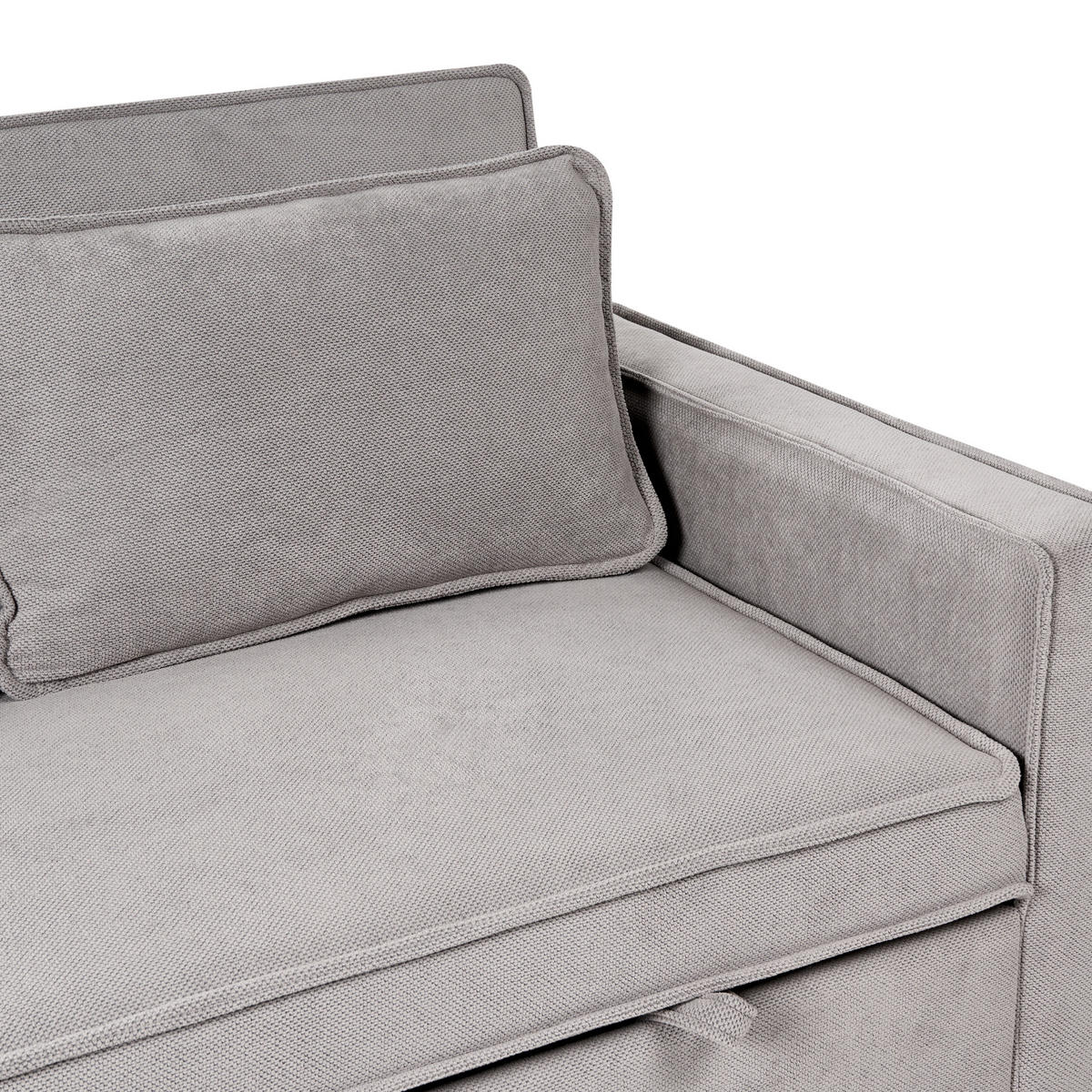 SCHLAFSOFA Stoff Grau Uttela - Dunkelgrau, Textil (172/86/89cm) - Beliani