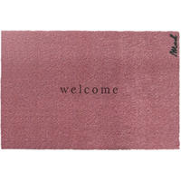OUTDOOR FUßMATTE "Abel" mit Spruch "welcome" Pink 50 x 75 cm - Pink/Schwarz, Kunststoff/Textil (50/75cm) - MAD ABOUT MATS