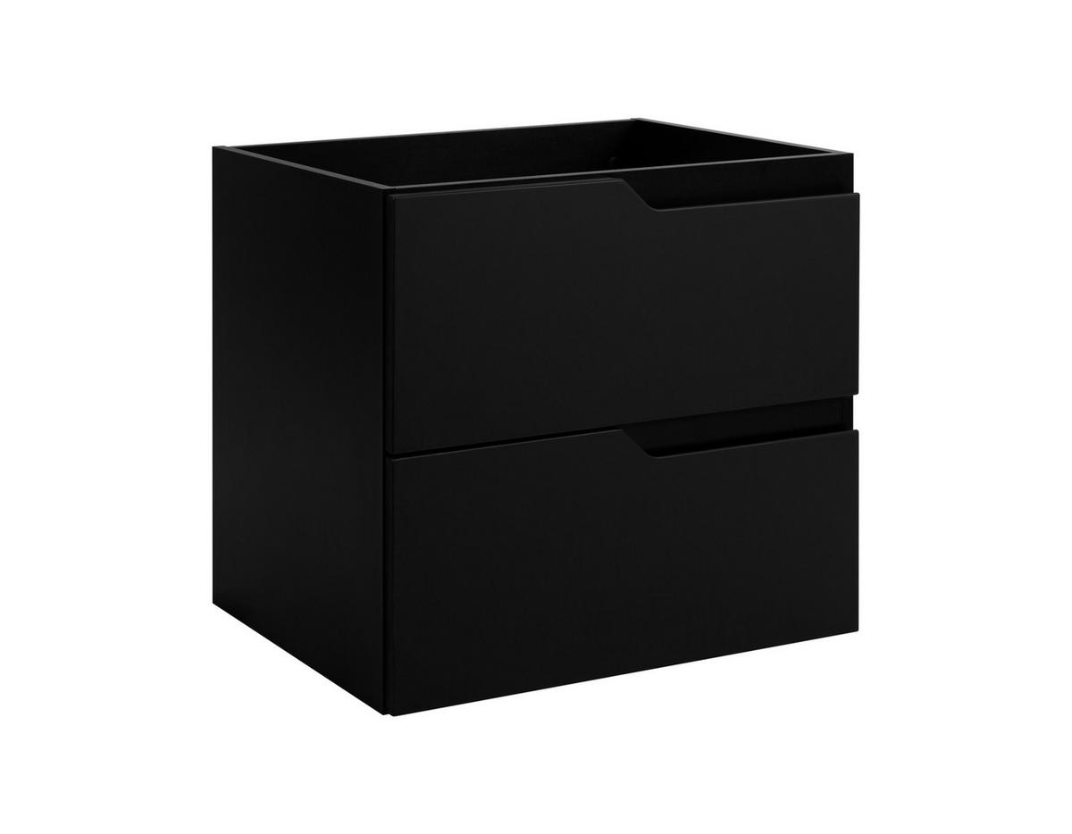 BADEZIMMERSCHRANK: Schwarz / Eiche Craft, 120 (2 x 60) x 46 x 58 cm - Eichefarben/Schwarz, Holzwerkstoff (120/58/46cm) - 3XE LIVING