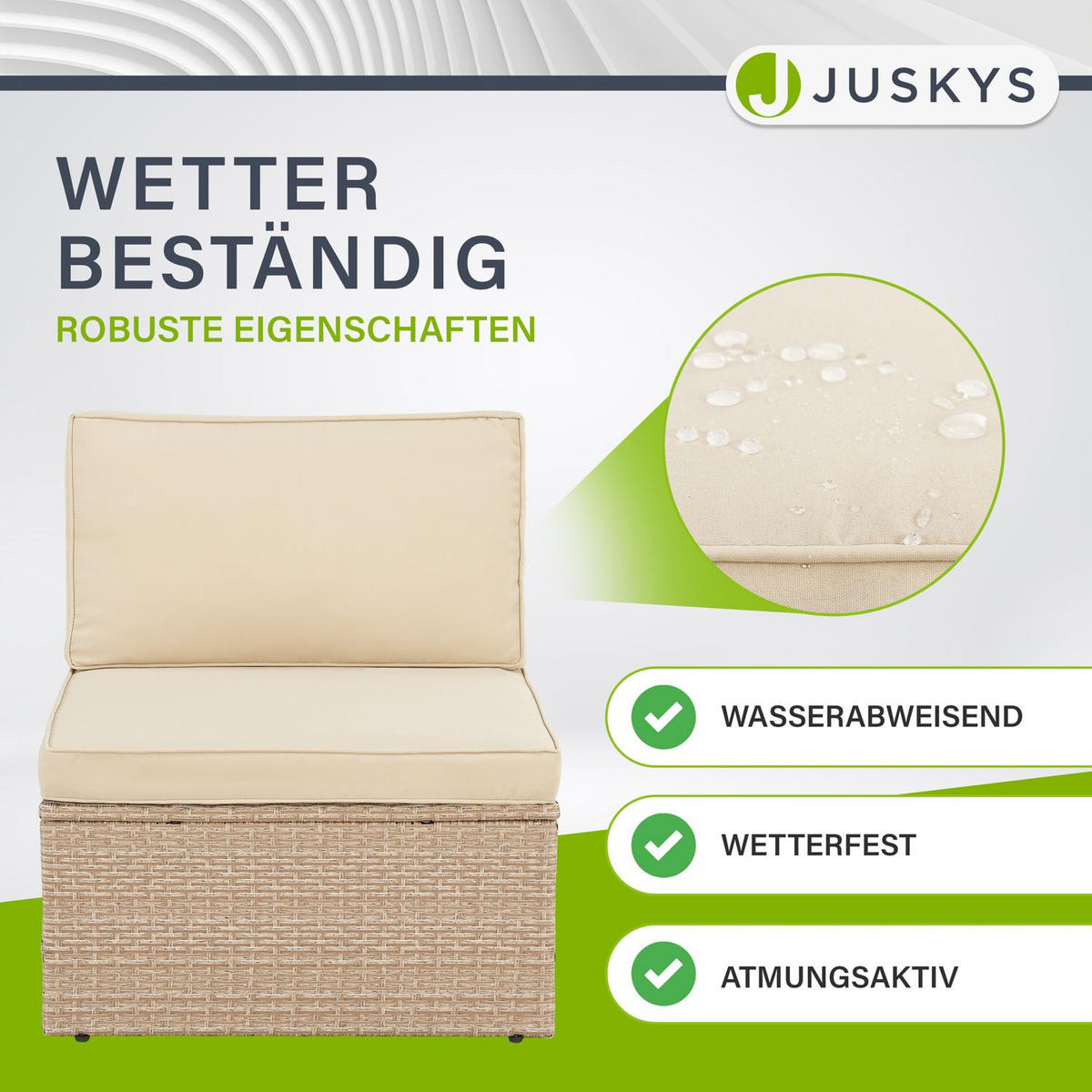 LOUNGEGARNITUR Salou beige - Beige, Kunststoff - Juskys