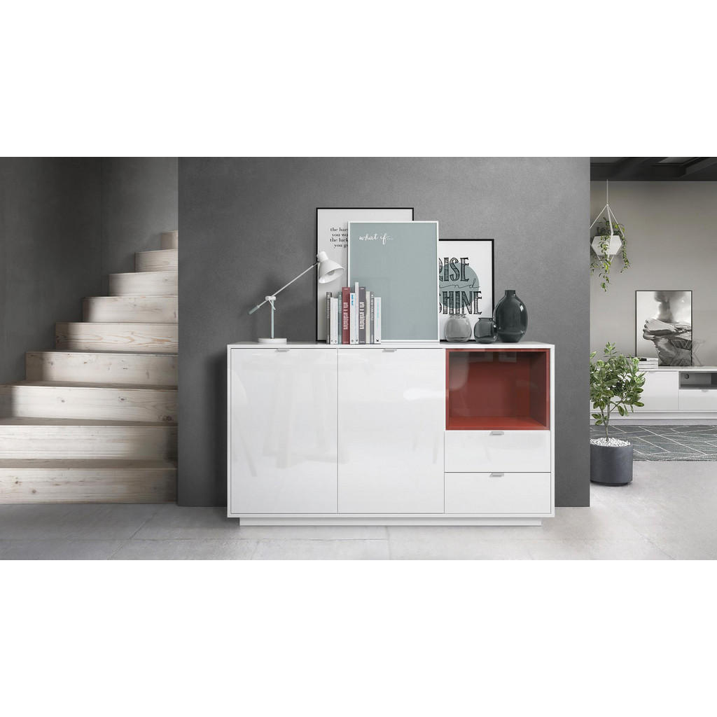 Thumbnail - Vladon Sideboard, Bordeaux, Holzwerkstoff, 153x88x38 cm, Wohnzimmer, Kommoden & Sideboards, Sideboards