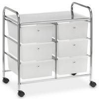 BADROLLWAGEN GINA transparent - Transparent, Kunststoff/Metall (64/65/39cm) - IDIMEX