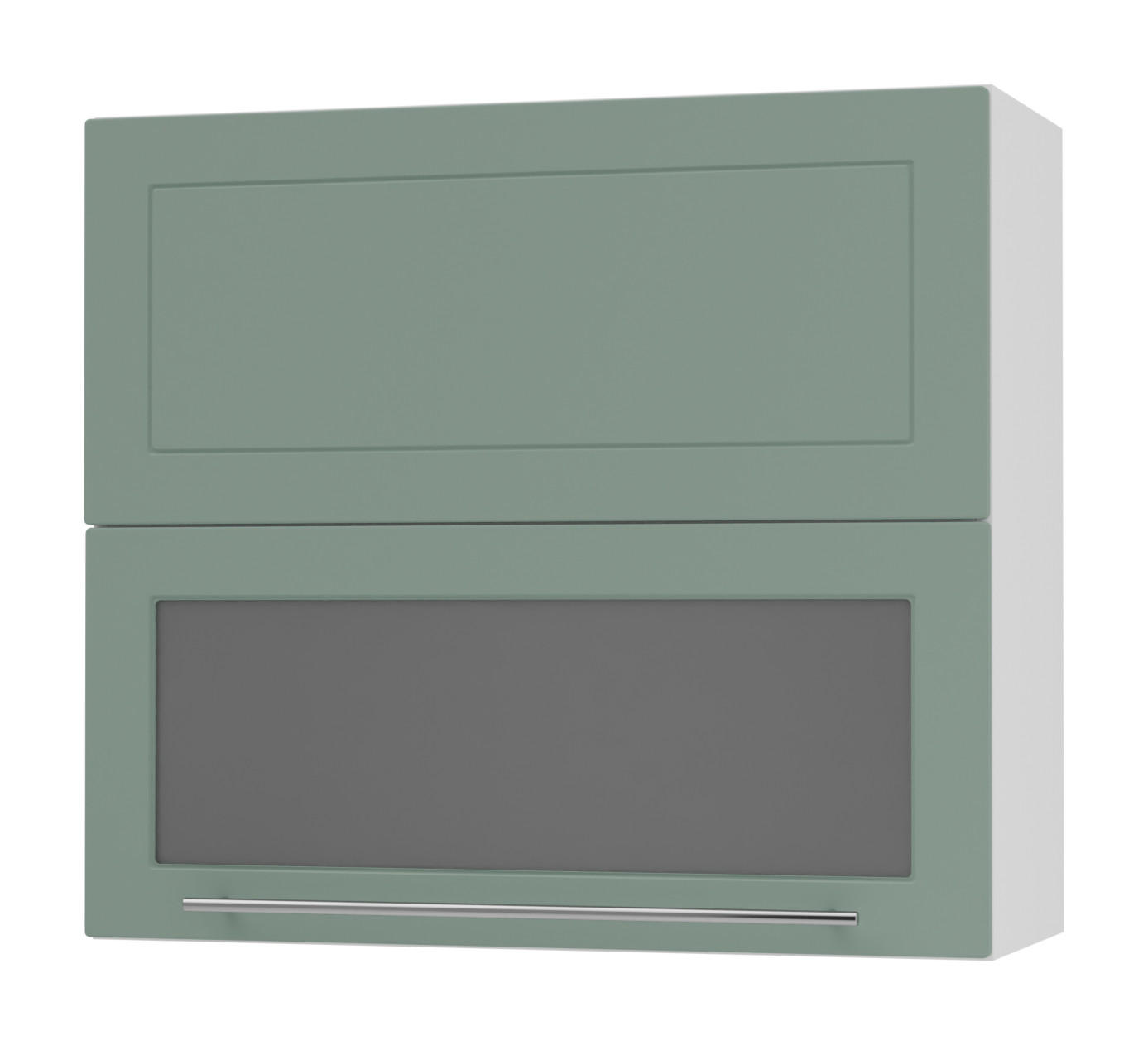 KÜCHENHÄNGESCHRANK Kvantum W8BS/80 Mint Matt / Weiß Matt 80 / 32,5 / 72cm - Weiß/Mintgrün, Holz/Holzwerkstoff (80/72/32.5cm) - Feldmann-Wohnen