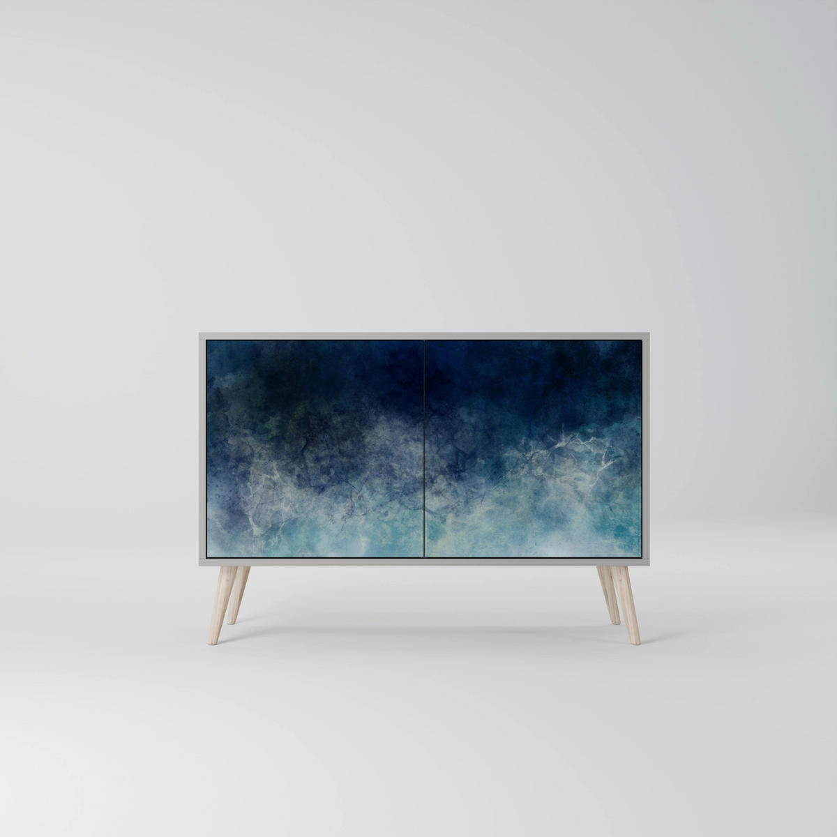 SIDEBOARD CELESTIAL FALL, Eicheneffekt, 111x42x77,5 cm, 2 Türen - Eichefarben/Buchefarben, Holzwerkstoff/Buchenholz (111/77.5/42cm) - SpaceRebels