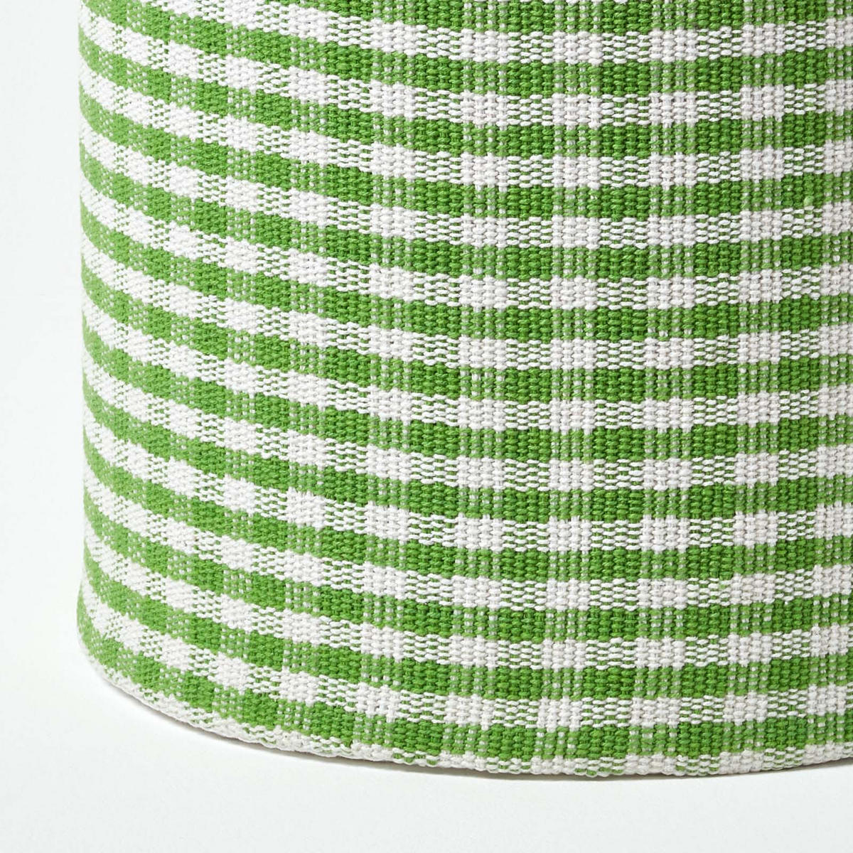 SITZPOUF Vichy-Karo grün, Hocker rund 40/40/42 cm - Grün, Textil (40/42/40cm) - Homescapes
