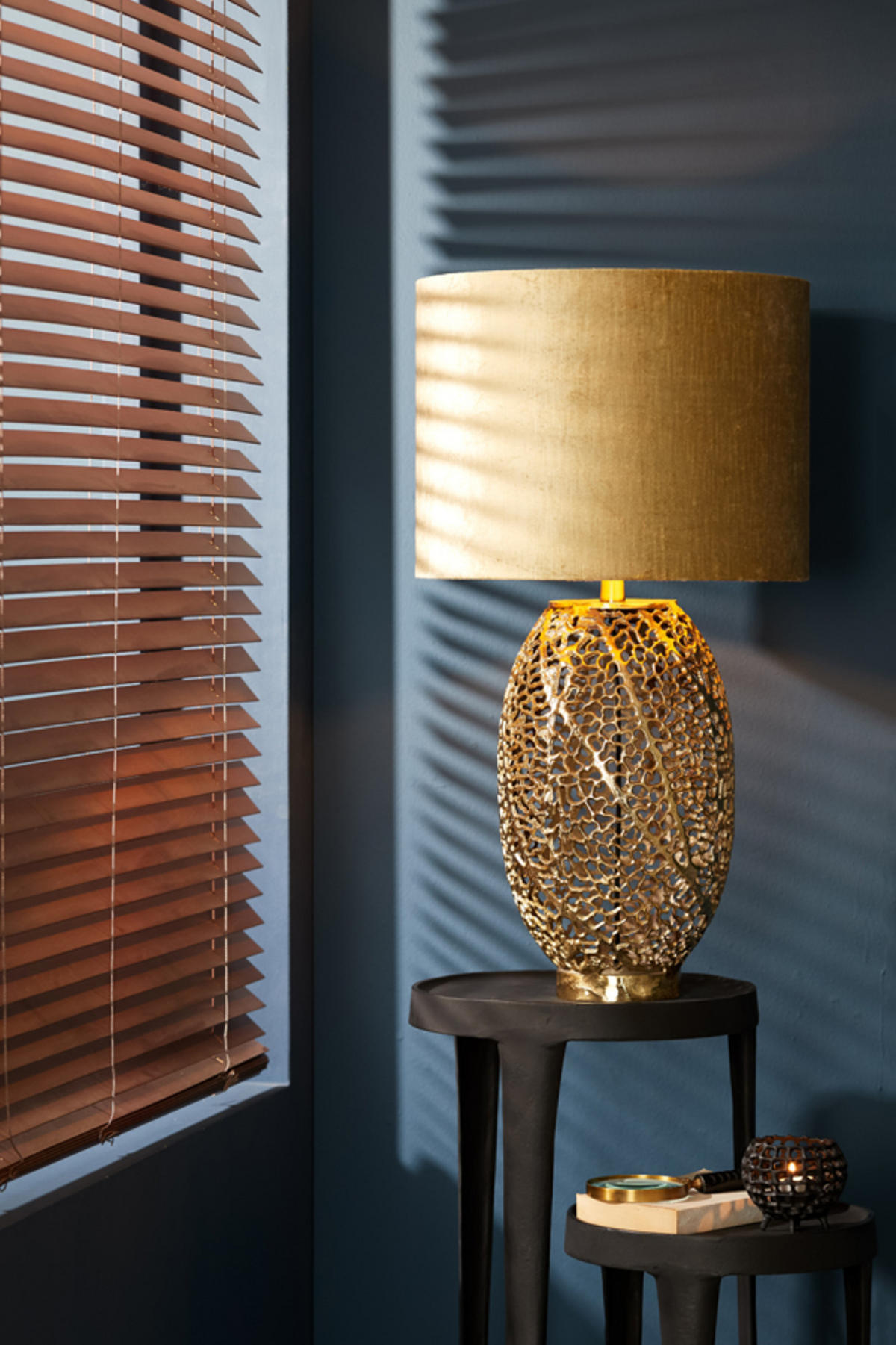 LAMPENSCHIRM Edelstein Bronze Ø40/30 cm - Bronzefarben, Textil (40/40/30cm) - Light & Living