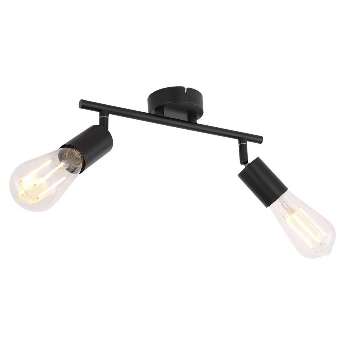 LED DECKENLEUCHTE MARTHA Metall Schwarz - Schwarz, Metall (30/8/15.5cm) - Globo Lighting