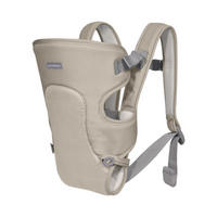 BABYTRAGE Myra beige Bauchtrage, Rückentrage, klappbare Kopfstütze, gepolsterte Gurte - Beige, Textil (22/10/32cm) - Kikka boo