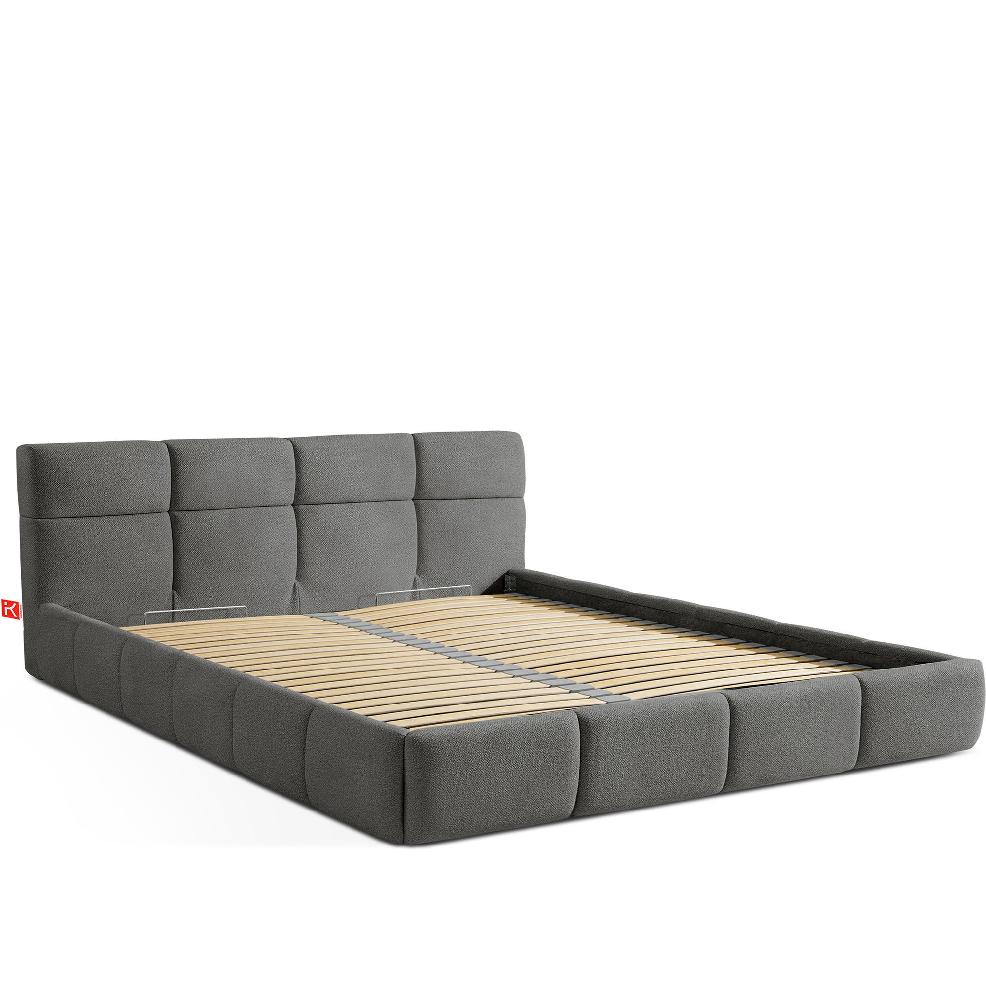 POLSTERBETT ALTOS, dunkelgrau - Dunkelgrau, Holz/Holzwerkstoff (180/200cm) - KONSIMO®