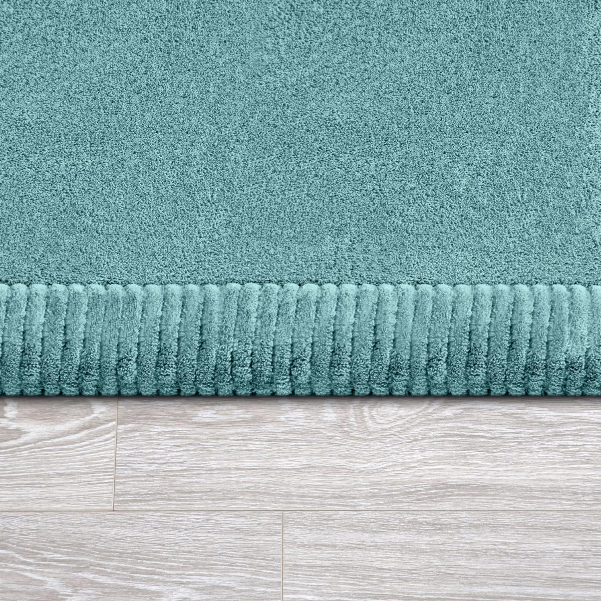 KURZFLORTEPPICH Waschbar, einfarbig, aus Polyester, Blau, Ø 80 cm - Blau, Textil (80/80cm) - KADIMA DESIGN