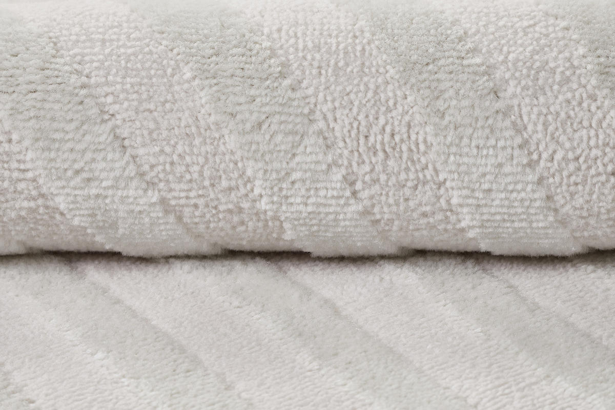 TEPPICH HYGGE Weiß 120/170 cm - Weiß, Kunststoff (120/170cm) - Tapiso