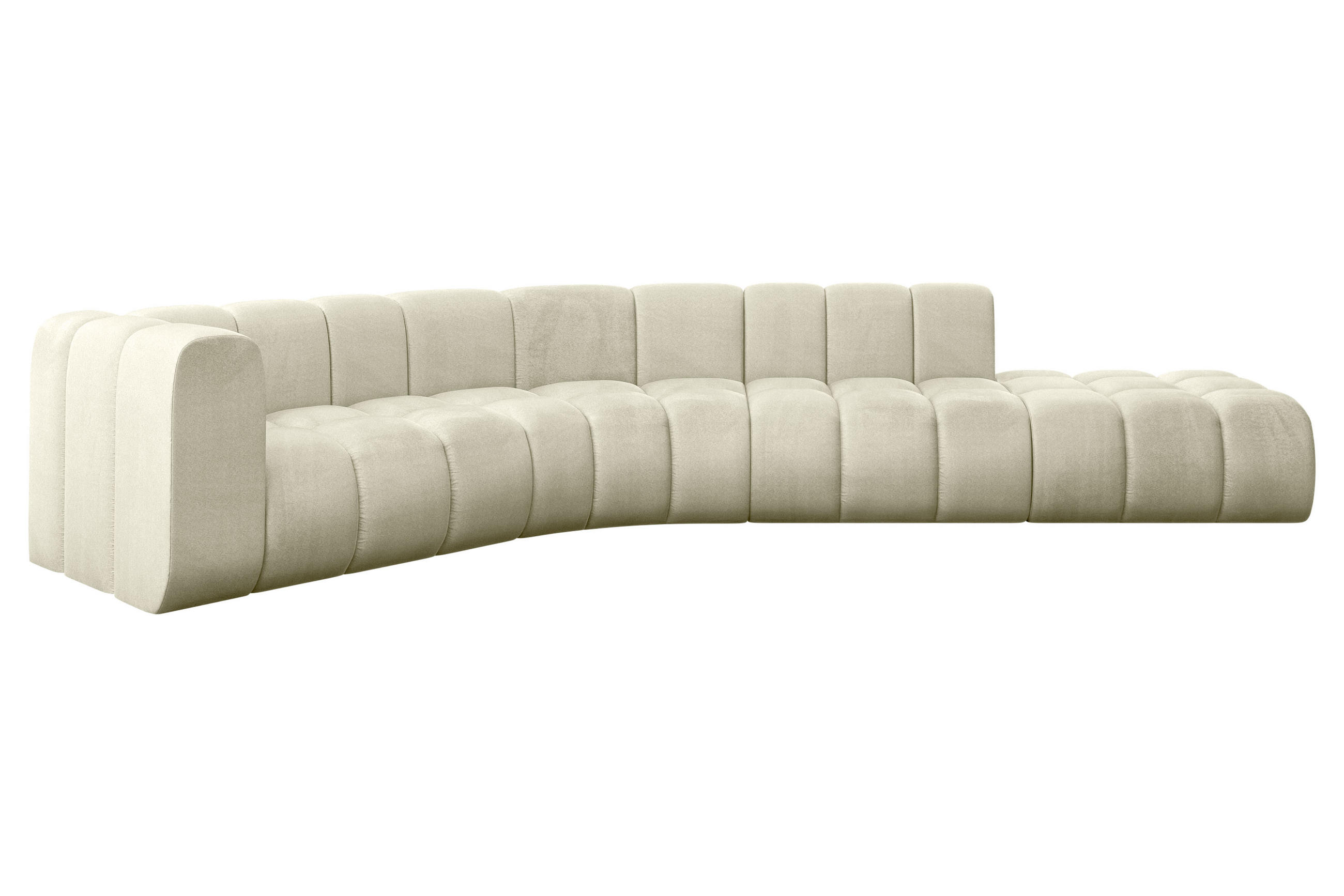 ECKSOFA modulares Sofa Tilmo-L1 - 399x194x70 cm Beige - Beige, Holzwerkstoff/Textil (399/194cm) - ALTDECOR