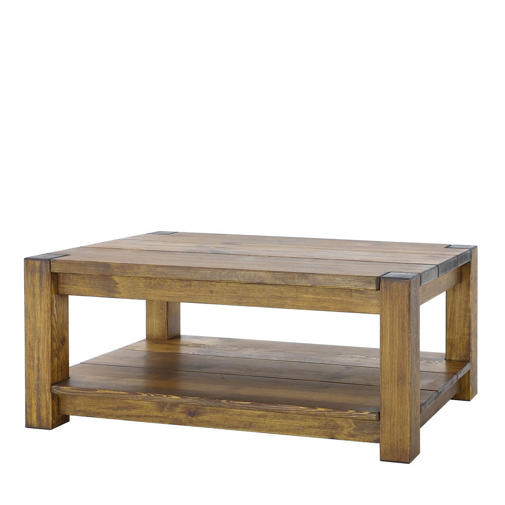 COUCHTISCH aus Massivholz Rustyk 1 - Dunkelbraun, Holz (70/120/50cm) - Seart