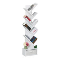 BÜCHERREGAL - Weiß, Holzwerkstoff/Wellpappe (38/146/22cm) - Relaxdays