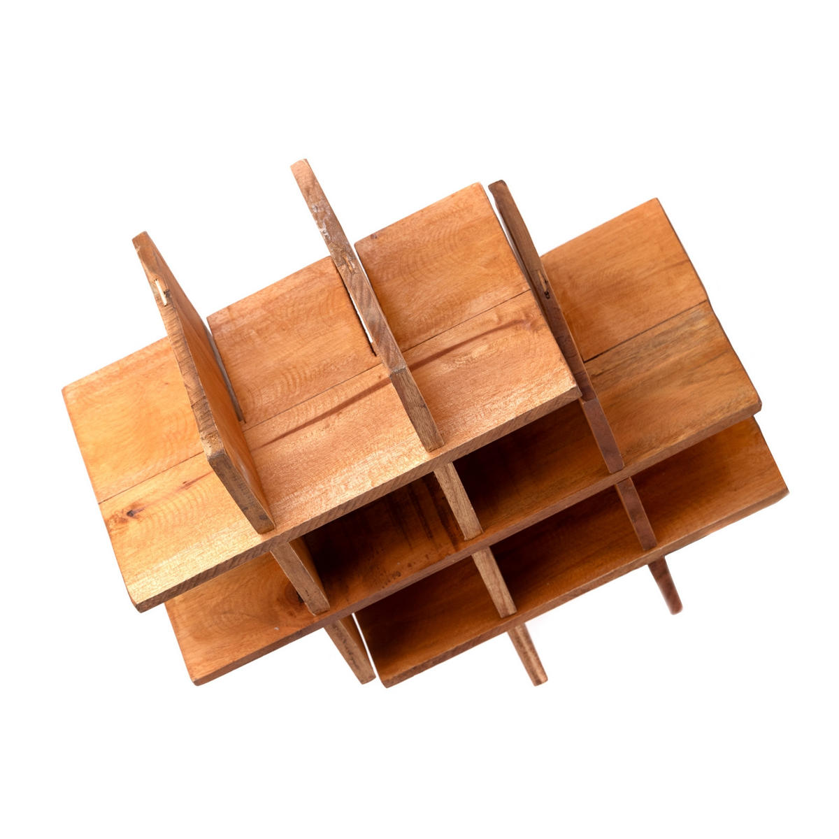 FLASCHENREGAL Stuck 52cm, Mahagoni Massivholz naturfarben - Naturfarben, Holz (52/32/19.5cm) - CREEDWOOD