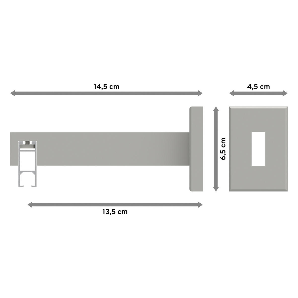 GARDINENSTANGE INNENLAUF Smartline Paxo 300 cm (geteilt in 3 x 100 cm), 1-läufig, 14x35 mm Weiß - Weiß, Metall (300cm) - INTERDECO