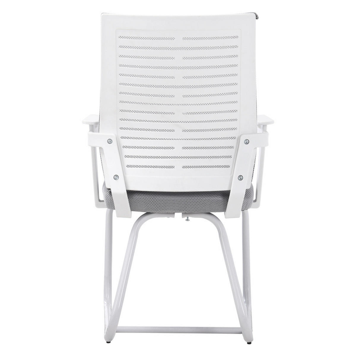 BÜROSTUHL 58/55/93 cm Ergonomisch Metall Grau - Weiß/Grau, Kunststoff/Textil (58/93/55cm) - Livingandhome