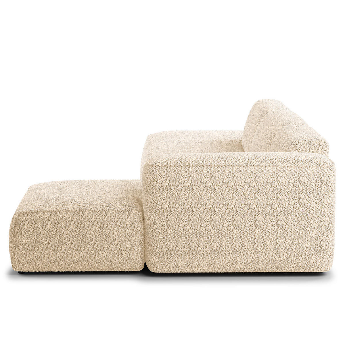 ECKSOFA mit Chaiselongue - Beige/Schwarz, Kunststoff/Textil (290/173cm) - home24