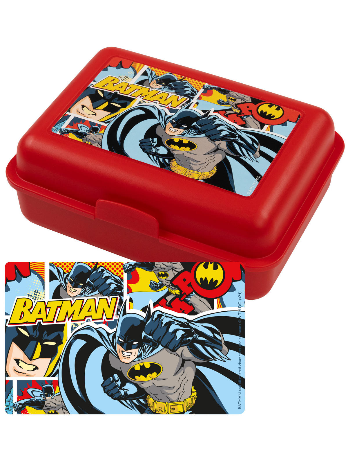 BROTDOSE DC Comics Batman Comic Fight Rot 17,5 x 12,8 x 6,9 cm - Rot, Kunststoff (17.5/6.9/12.8cm) - DC Comics